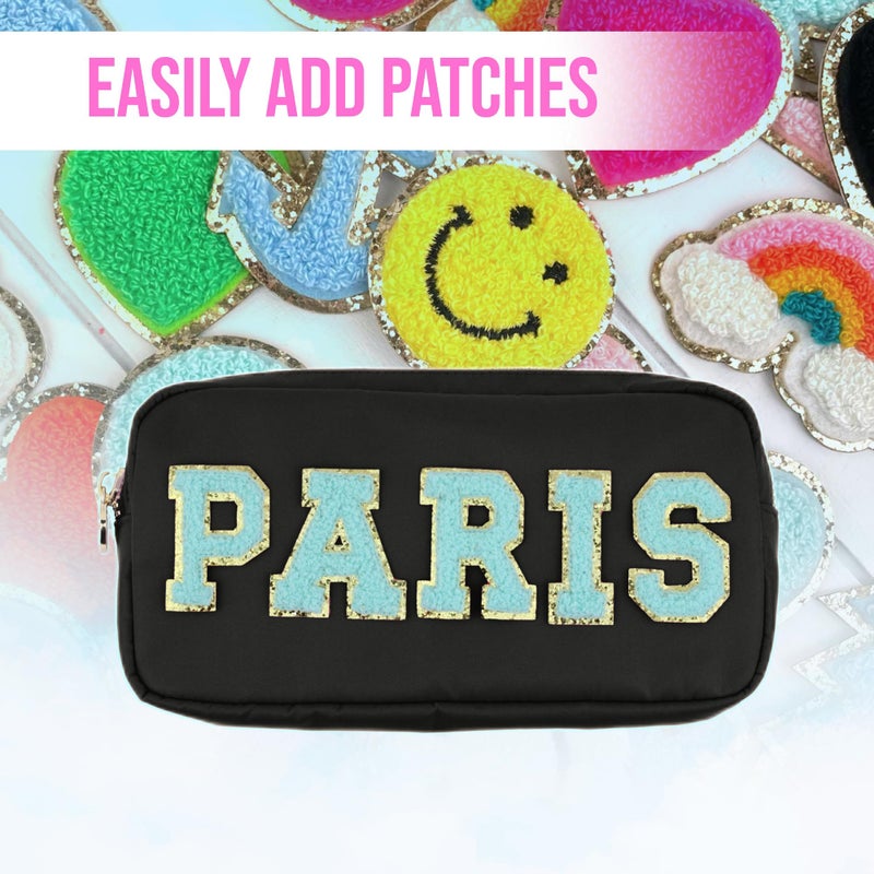 DANCOUR Small Makeup Bag For Purse - Makeup Bag Small Cosmetic Bag For Purse - Mini Pouch Travel Makeup Bag Zipper Pouches Makeup Pouch Mini Makeup Bag For Purse Organizer For Women and Girls (Black) - Image 5